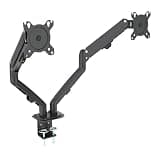 WYSJKJGH G08-24 Dual Monitor Desk Mount Bracket 13 to 27 Inch with Swivel and Tilt Adjustment(White)