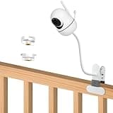 Baby Monitor Mount Compatible with HelloBaby HB6550/HB65/HB66/HB248,ANMEATE SM935E Baby Monitor Camera 15.7 inches Flexible Clip Clamp Mount Long Gooseneck Arm, Baby Monitors Holder Without Tools
