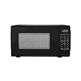 Black 0.7 Cu.Ft Countertop Microwave Oven 700W – Compact Kitchen Appliance, Quick Heating, Defrost & Reheat, Easy-to-Use For Hom