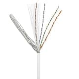 0E-CMR6WHPS CAT6+ 23/4 Solid BC Plus Riser Cable, Shielded, CMR / FT4, 1000' Wood Reel, White