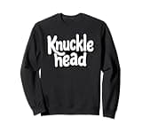 Knucklhead Black n White Text Sweatshirt