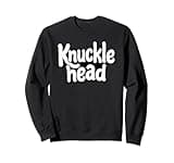 Knucklhead Black n White Text Sweatshirt