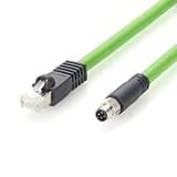 Plinkwirekb M8 D-Coded 4 Pin Male to RJ45 Male Industrial Ethernet Cable Cat5e Shielded High Flex Drag Chain Cable for PROFINET, EtherCAT, PLC, Robot, I/O Modules (0.2M/0.66FT)
