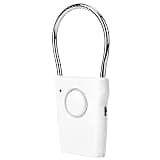 Zunate 120dB Door Handle Alarm with Vibration Sensor, Portable Anti Theft Burglar Alert for Home and Travel Security on or Entryway Locks, White ABS