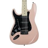 Sawtooth ES Alder Series Electric Guitar, Barely Pink w Black Pickguard (Left)