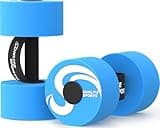 Sunlite Sports Water Weights Pool Exercise Dumbbells, Water Aerobic Equipment, High-Density EVA-Foam Dumbbell with Handle Strip, Aqua Therapy, Pool Fitness, Water Exercise, Set of 2