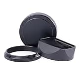 Compatible for Fujifilm X100V X100VI Square Metal Lens Hood with Cap(X100V,Blue)