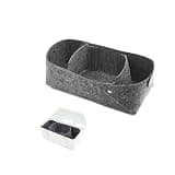 Hamans Felt Liner Insert Dark Gray Compatible For Stanley Classic Lunch Box 10QT(9.4L) Lightweight Anti-Rattle Protective Organizer with Removable Dividers for Camping Accessories