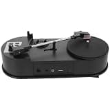 CTIRCHIU Vinyl Record Player Turntable with USB Mp3 Conversion, Black Abs Retro Aesthetic Record Player for Home Decorations and Parties, User Friendly Phonograph System with USB Cable