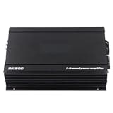 Dioche 1500W Single Channel 1500W Car Sound Amplifier High Power Pure Low Bass Channel Amplifier for Truck Boat UTV Motorcycle with Wire Control DC 11-15V