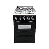 20" Freestanding Gas Range Oven - equipped with 4 coil burners and stainless steel oven