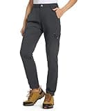 TBMPOY Women's Hiking Cargo Pants Lightweight Water Resistant Quick Dry Fishing Camping Travel Work Pant with 6 Pockets Dark Grey XL