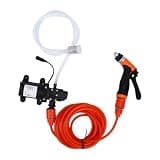 RASTKY 12V Portable Electric Pressure Washer Pump Kit, 100W Intelligent Car Washer with Auto Start Stop Function for Vehicle Cleaning Garden Farm Washing