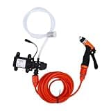 Tnfeeon 12V Portable Electric Pressure Washer Pump Kit 100W Intelligent Car Washer with Auto Start Stop Function for Vehicle Cleaning Garden Wall Washing