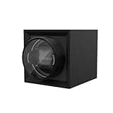 DUKWIN Single Watch Winder with Dual Power Supply, Supper Quiet Motor, Adjustable Watches Pillow for Travel, Black Small Watch Winder