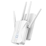 Mekupc AC1200 WiFi Extender, Dual Band 5GHz & 2.4GHz WiFi Signal Booster, Up to 12980 Sq.ft Coverage, 3-in-1 Wireless Repeater Router Amplifier with Ethernet Port for Home