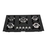 30 Inch Gas Cooktop, LPG/NG Built-in Tempered Glass 5-Burner Gas Hob
