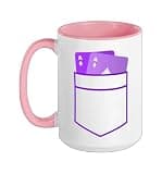 Purple Holding Aces Purple Graphic Ceramic Mug, Pink/White, 15oz