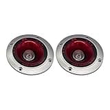 SECFOU 2 Pcs Car Tweeter Horn with Small Light Bulb, Plastic Auto Audio Tweeter Speakers, Easy to Connect, Practical Design, Lightweight for Car Audio System