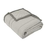 Queen Size 79" L×55" W Solid Grey Double Side Cool Quilt Hollow Cotton Spandex Lightweight Night Sweat Home Blanket
