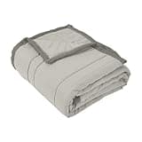 Queen Size 79" L×55" W Solid Grey Double Side Cool Quilt Hollow Cotton Spandex Lightweight Night Sweat Home Blanket