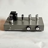 Class A Vacuum Tube Preamplifier, 3A5 Directly Heated Triode (DHT) Hi-Fi Stereo Preamp, 6Z5P Rectifier & 6P1 Voltage Regulator, 4-Way RCA Audio Input Selector for Home Amplifier (Grey)