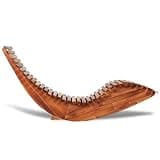 Acacia Wood Rocking Sun Lounger for Patio Garden Deck, Ergonomic Curved Rocking Chair with Unique Function, Easy Assembly, W Outdoor Furniture