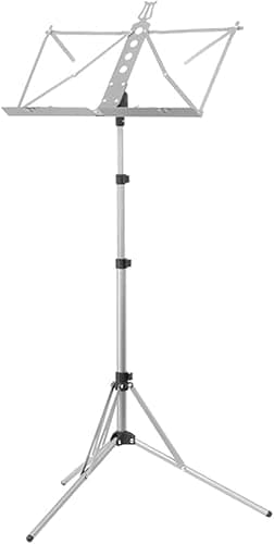 YOYAL 2 in 1 Dual Use Folding Sheet Music Stand Desktop Book Stand Lightweight Portable Adjustable with Hand Bag Projector Stand Music Holder for Instrumental Performance