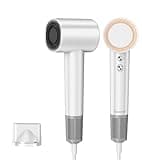 Hair Dryer, 1400W High-Speed Motor (110,000 RPM) for Fast Drying in 1-5 Minutes, 3 Heat/Cool Settings, 49dB Low Noise, 1.5 Billion Plasma Ion Technology, Portable Travel Design