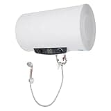 Eleeferri Electric Tank Water Heater 18.5Gal 1500W 110V, LED Digital Display Horizontal Wall-Mounted, IPX4 Waterproof with Leakage & Overheat Protection, for Bathroom Kitchen Salon