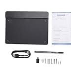 Focket Drawing Tablet, 16384 Pressure Levels Battery Free Stylus 6x4 Inch Digital Drawing Tablet Graphics with USB C for Art Design Writing Teaching Office Online Class
