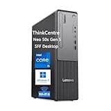 Lenovo ThinkCentre neo 50s Gen 5 Small Form Factor Business Desktop Computer, Intel Core i5-14400, 32 GB DDR5 RAM, 2 TB SSD, Wi-Fi 6, Bluetooth, Win 11 Pro, Black