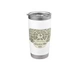 Circleville Ohio Map Vintage 1836 Pickaway County History Stainless Steel Insulated Tumbler