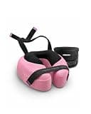 Cabeau Slim TNE-S3 Deluxe Luxury Travel Neck Pillow for Airplanes with Patented Seat Strap and Head Hold Technology (Pink)