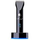Barber Scissors Hair Clippers for Men, Professional Clipper Rechargeable Trimmer Lithium Battery Titanium Alloy Blade Cutter Adjustable Comb(Gold)