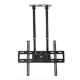 SDdPulse TV Stand with Wall Mount Bracket for 60 100 inch TVs Tilt and Swivel Design Double Pole Single Screen Ceiling Mount Holds up to 176 lbs
