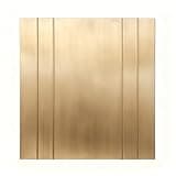 SINDA Brushed Brass Range Hood with Stainless Steel Insert Fan, 4-Speed Ventilation, Removable Dishwasher-Safe Baffle Filters, Push-Button Control, 2 x 3W Warm LED Lights for Custom Luxury Kitchens