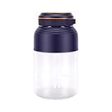POCREATION Portable Electric Blender 1300ml Large Capacity USB Rechargeable Juicer Cup with Stainless Steel Blades Dual Lid Design for Travel Fitness (Blue)
