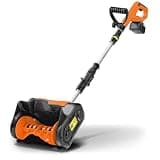 SuperHandy Cordless Snow Shovel, 20V 4Ah Electric Snow Thrower - Lightweight, 10"x5" Clearing Path, 25 ft Throwing Distance, 300 lbs/Min Snow Capacity (2025)