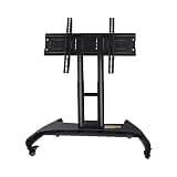 UWYTGF Mobile Tv Mount Stand,Low Height Monitor Cart for 32-75 Inch Screen,Height Adjustable,0-90°Adjustable Viewing Angle