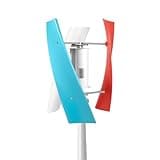 400W 12V Wind Turbine Generator Kit, Vertical Axis 3 Blade Windmill Power Generator with Charge Controller, Auto Speed Regulation Wind Energy System, for Home, Boat, Cabin, RV, Off-Grid Power Use