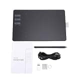 Fesjoy Digital Drawing Tablet Highprecision 16384 Pressure Levels 6 Shortcut Keys for Artists Designers Teachers Win/MAC/ (P3)