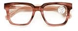 V.W.E. Large Oversized Progressive Clear Bifocal Reading glasses - No Line or Bubble - Zero Power on Top Reader (Pink, 1.50, x)