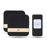 ONMYJFD Doorbell 52 Chimes 4 Volume Waterproof 300m Remote LED Light Battery Button Receiver Home Cordless Bell