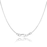 Jewlpire 925 Sterling Silver Chain for Women Girls 0.8mm Box Chain Lobster Claw Clasp - Italian Necklace Chain - Super Thin & Strong - Friendly Price & Quality 16 Inch