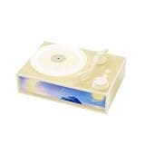 Mingzhe Speaker 360 HD Sound Aromatherapy Record Player LED Night Light with Essential Oil for Home Office Bedroom Decor (Beige)
