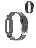Replacement Band for Google Fitbit Air, Soft TPU Sport Watch Strap, Sweat Resistant Adjustable Fitness Tracker Wristband, Clear Black