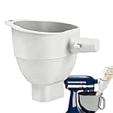 Flour Funnel for Pastry Mixer, Silicone Spill Resistant Dishwasher Safe | Pastry Accessory with Flour Duct | Beginners, Bakers, Enthusiasts, Professionals