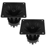 ERINGOGO 2pcs Square Tweeter Speaker Driver 85x85mm, Plastic and Alloy Material, and Natural Treble for DIY Speaker Enclosure Setups and Portable Sound System