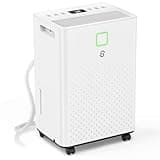 HUMILABS 1600 sq. ft. Dehumidifier for Basement, 21 Pint Dehumidifier for Home with Drain Hose, Auto Modes, 24H Timer, Child Lock, 37dB. Ideal for Bathrooms, Basements, and Large Rooms.